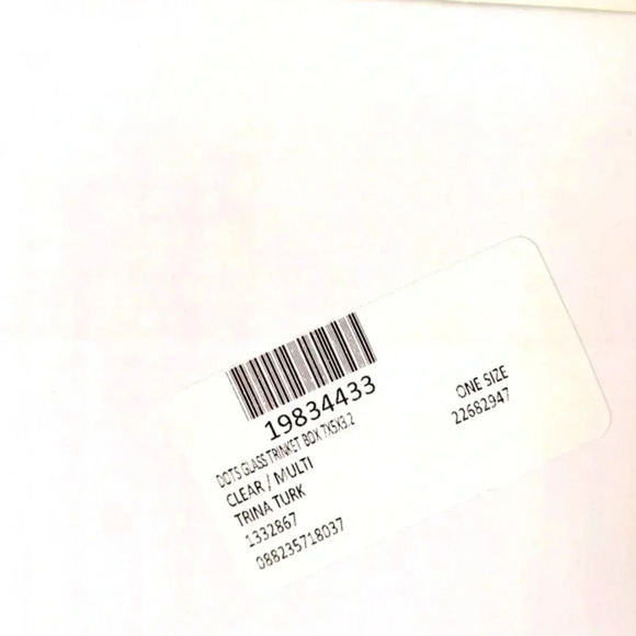 Trina Turk Dots Glass Trinket Box with Gold Trim - Picture 7 of 7